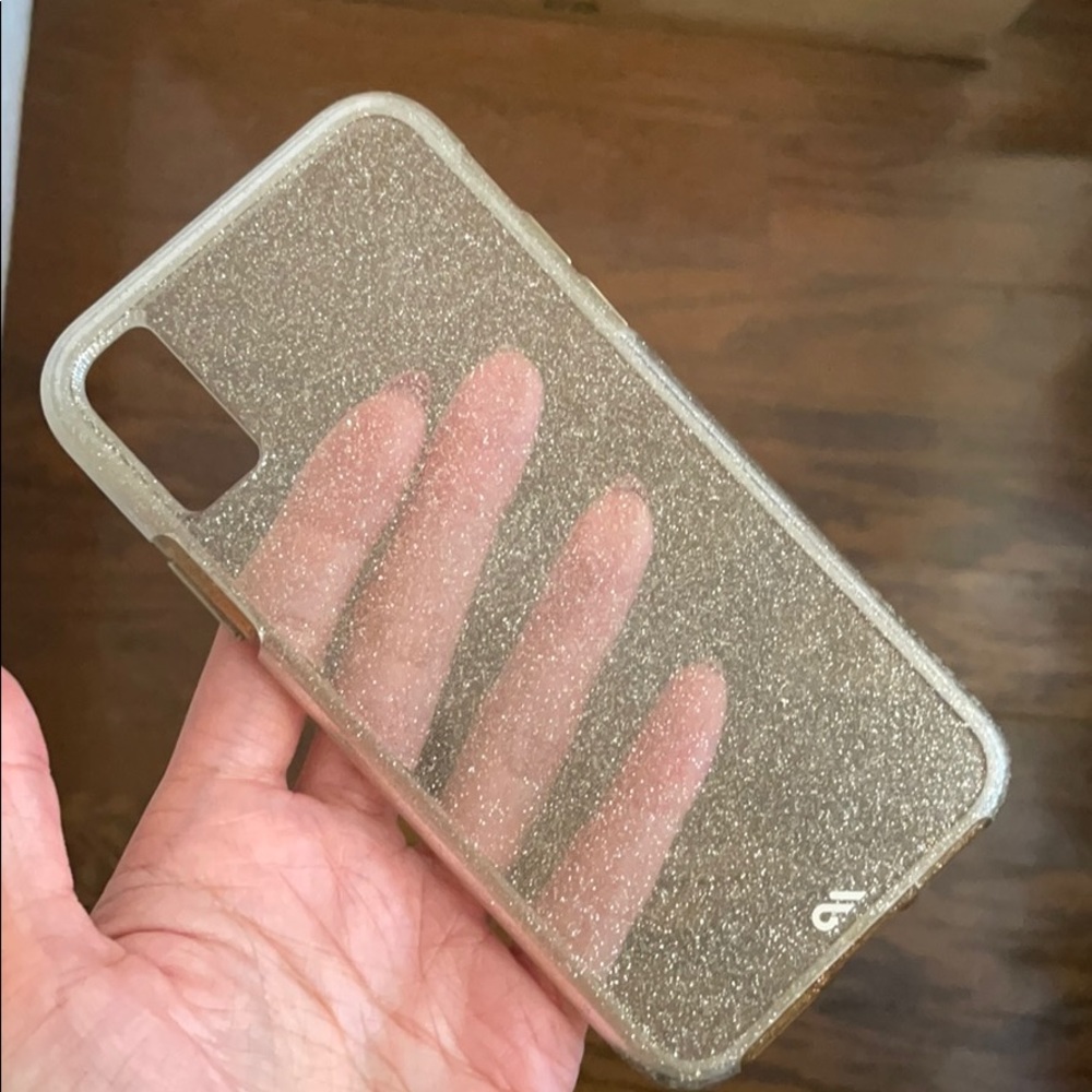 Gold sparkle iPhone X/XS case by Casemate